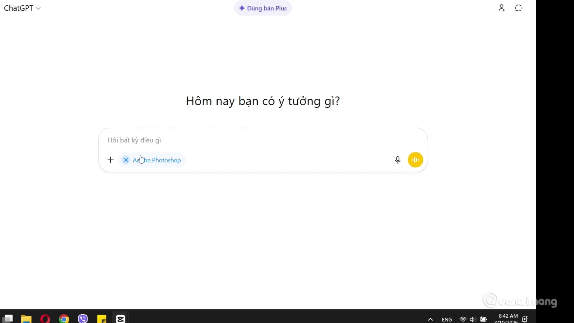Câu lệnh đơn giản dùng Photoshop trong ChatGPT