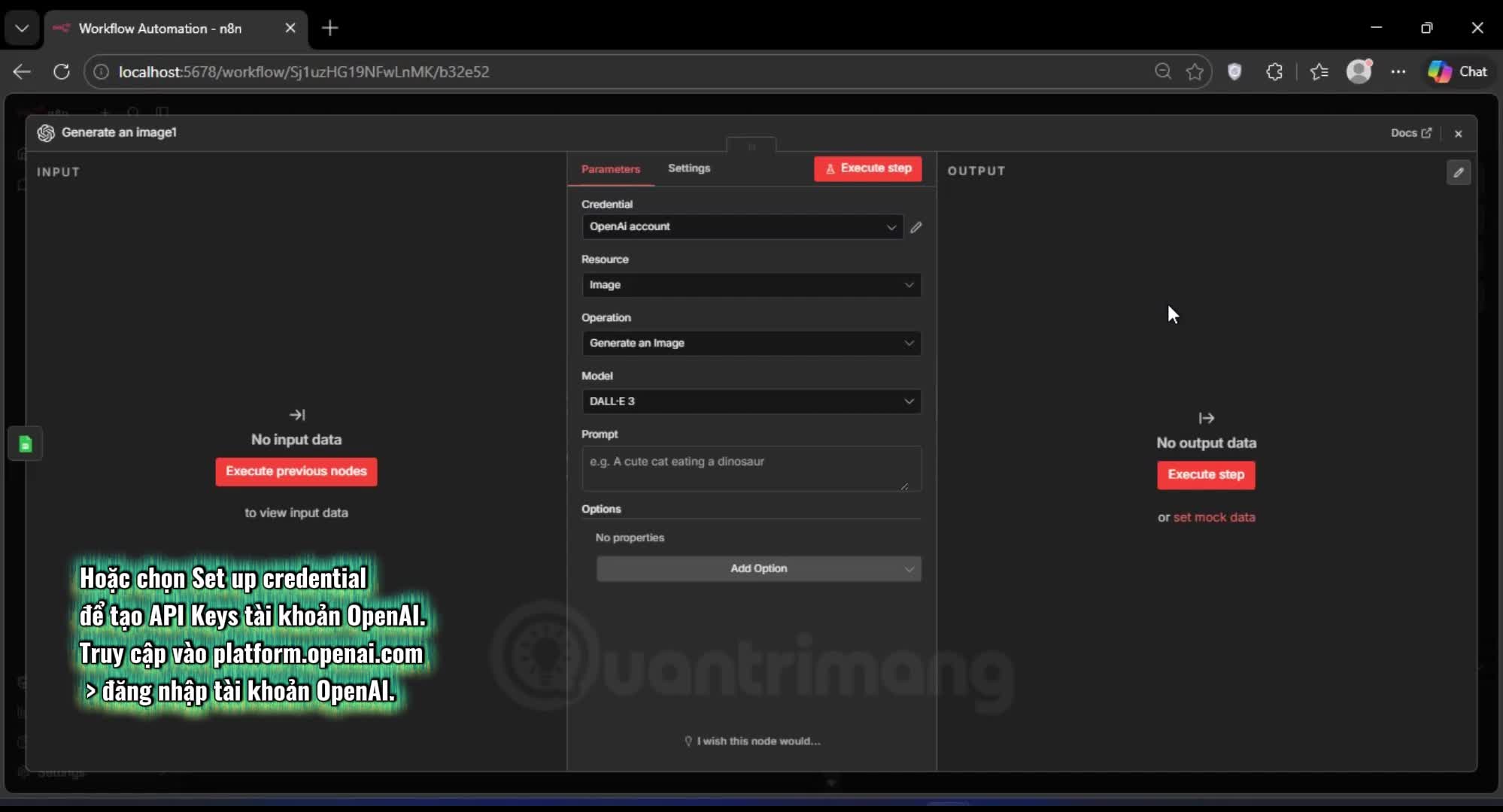 Hướng dẫn tạo ảnh AI tự động với n8n và OpenAI