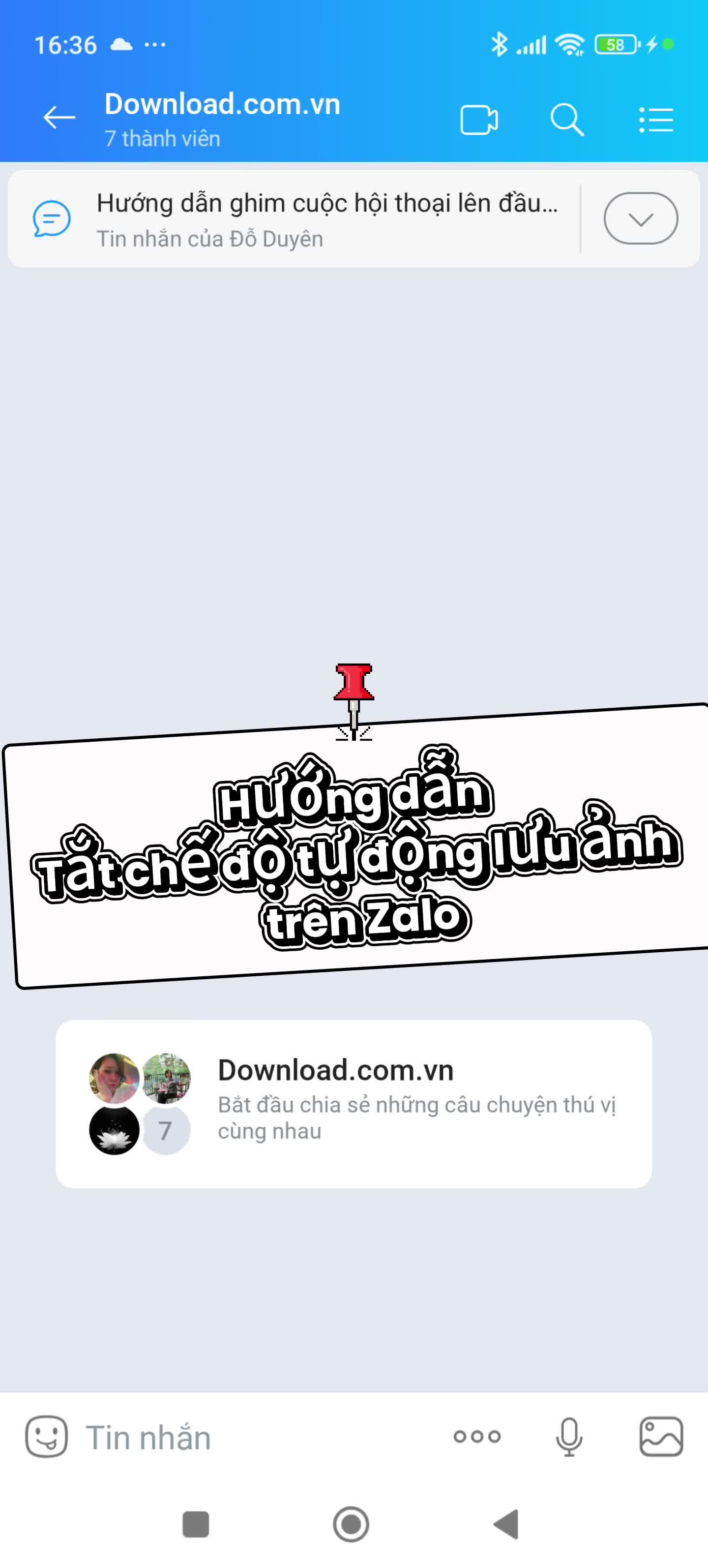 Hướng dẫn tắt chế độ tự động lưu ảnh trên Zalo