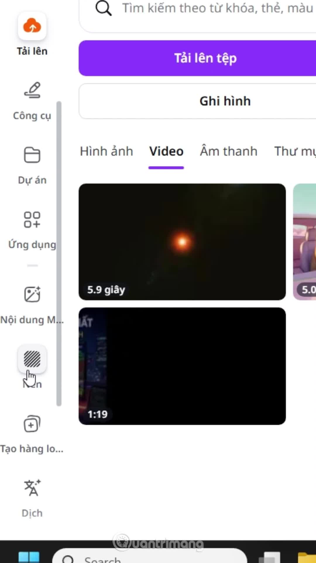 Lồng giọng nói AI vào video Canva 