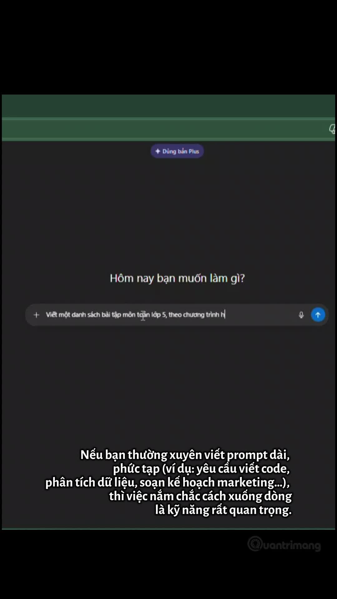 Mẹo xuống dòng trong ChatGPT mà không bị gửi Prompt