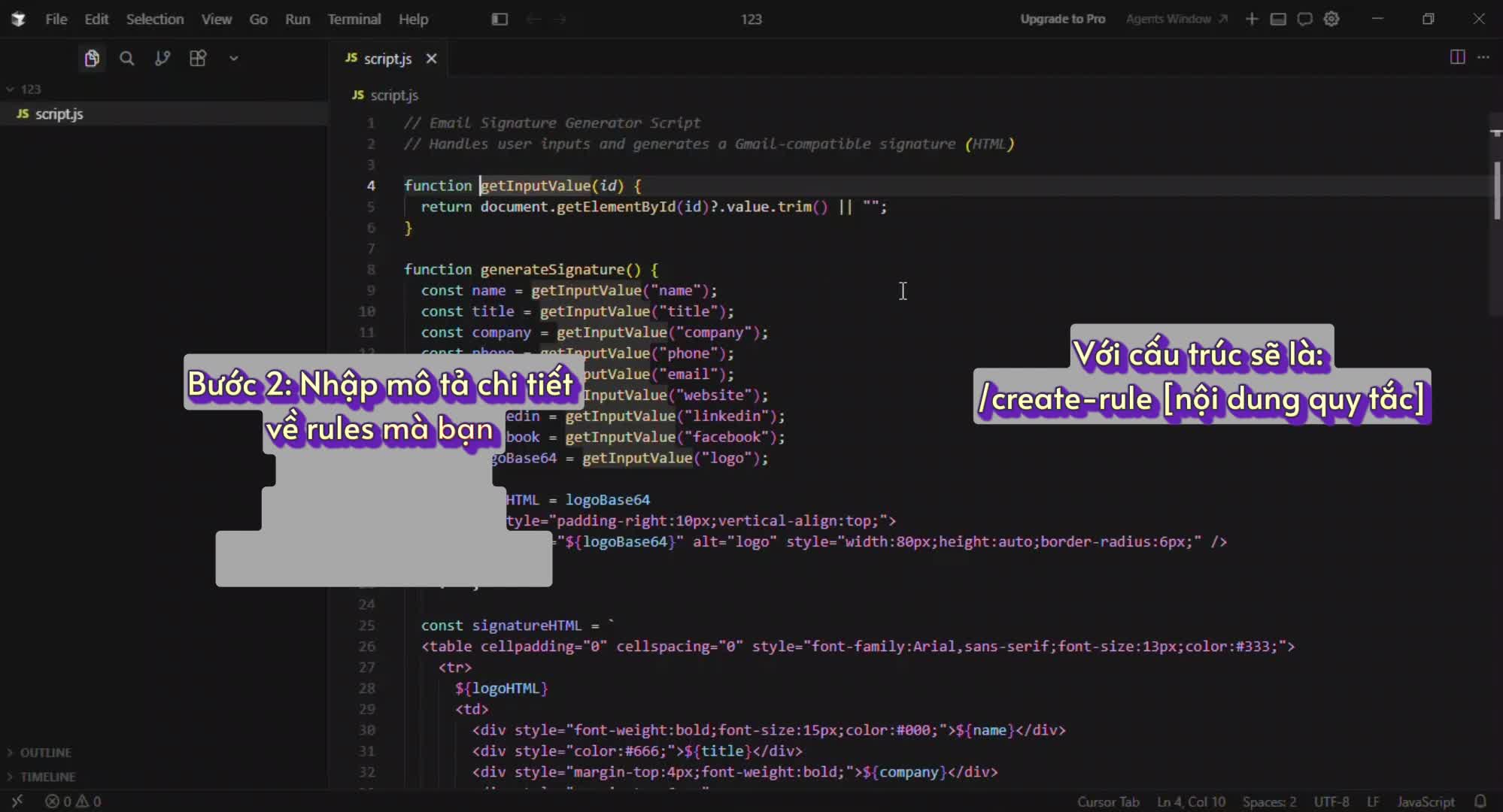 Hướng dẫn tạo Rules cho Project trên Cursor