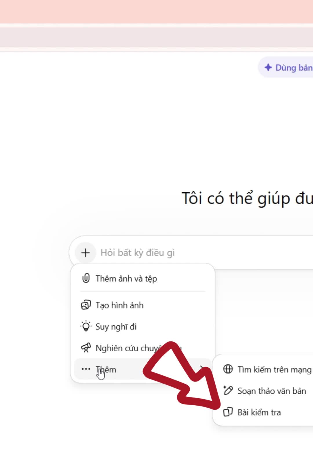 Hướng dẫn tạo bài kiểm tra trên ChatGPT