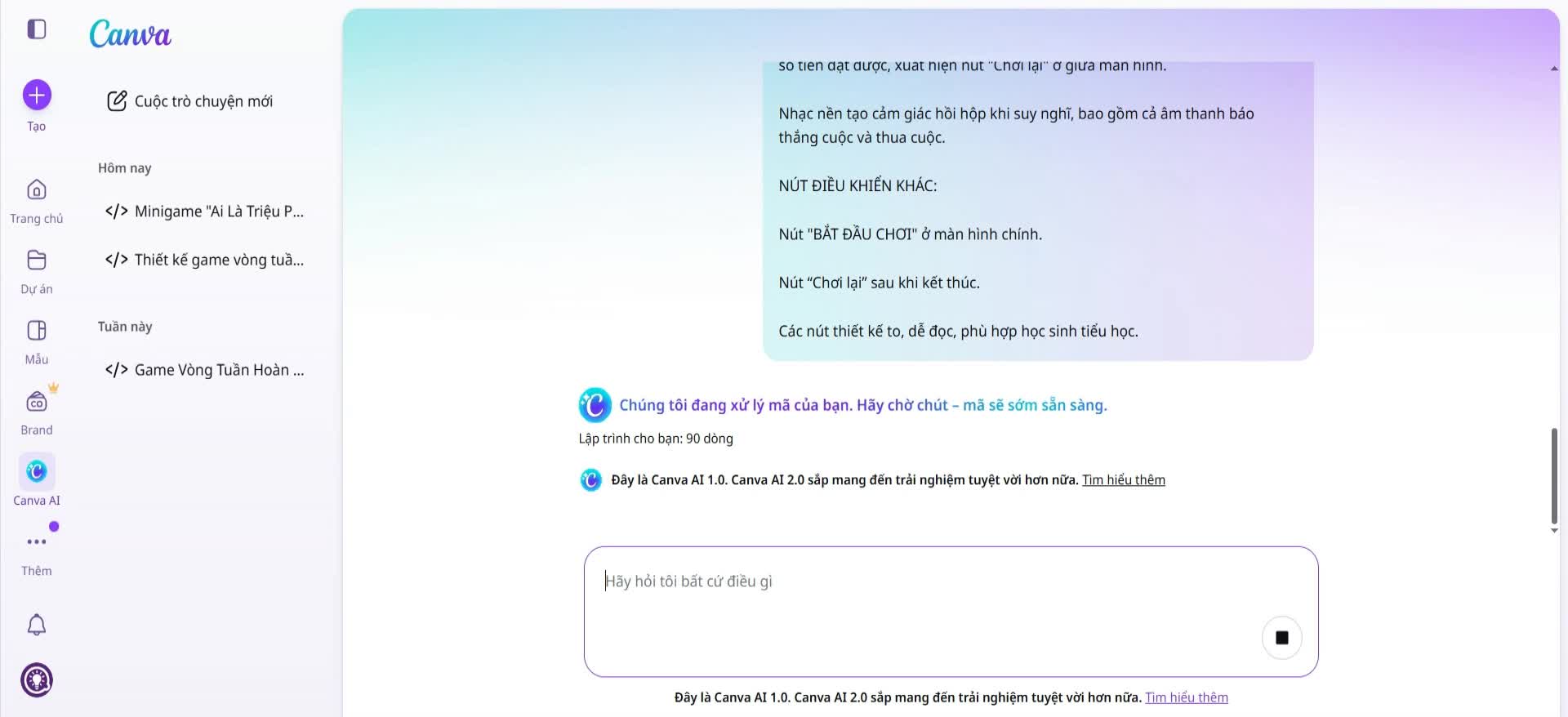 Cách làm game Ai là triệu phú bằng Canva