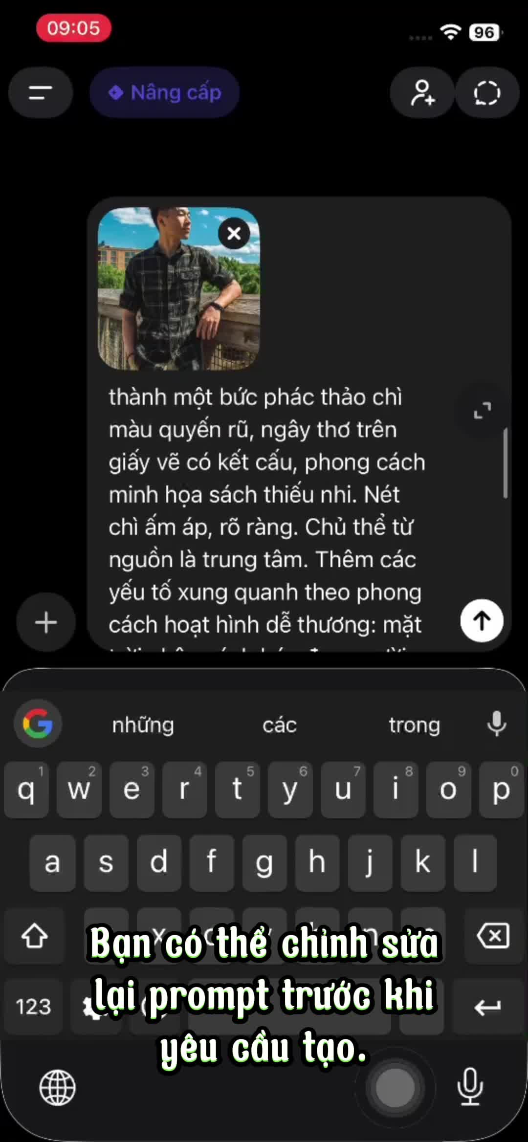 Tạo ảnh phong cách tranh vẽ dễ thương với ChatGP