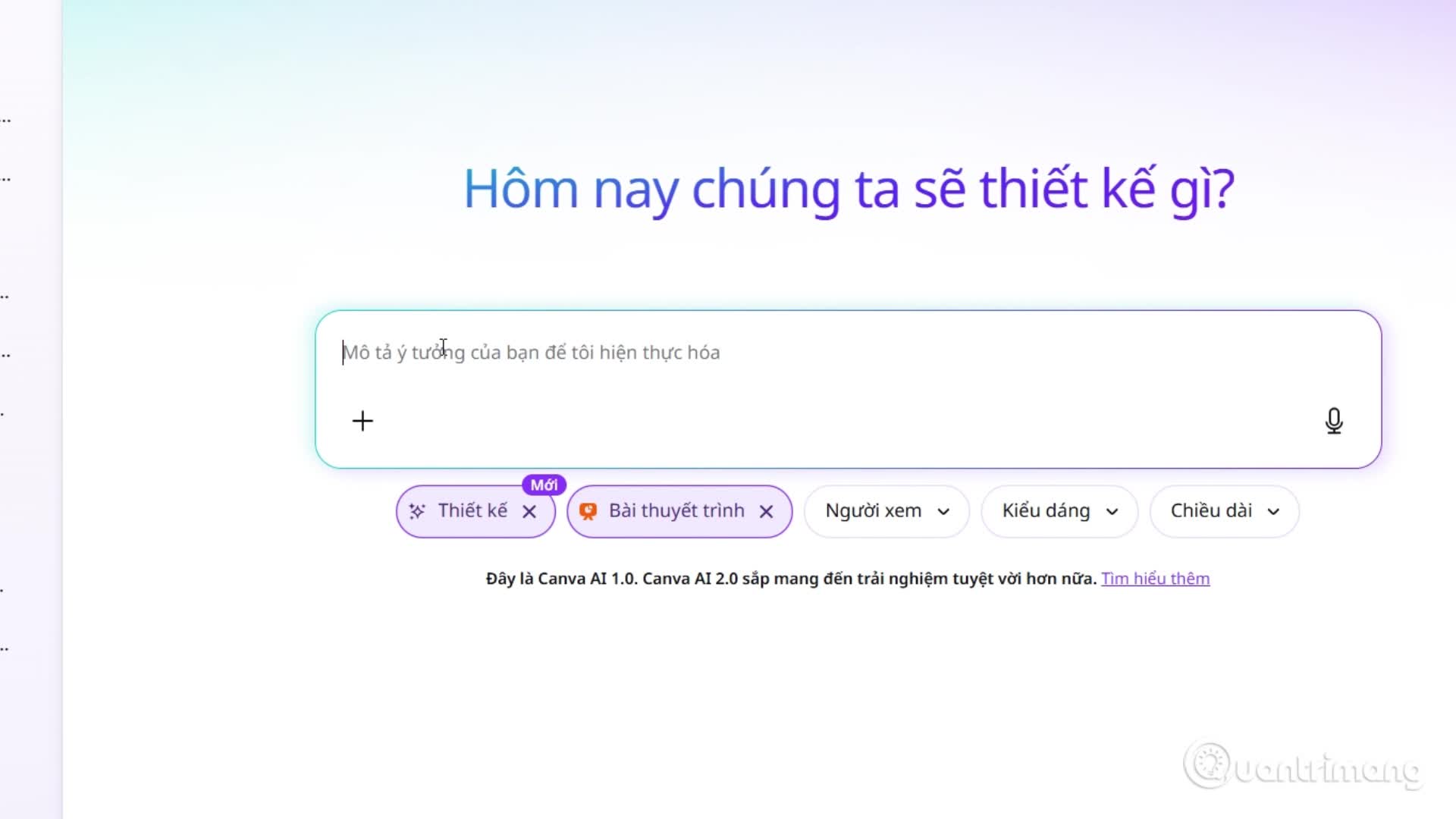 Cách slide thuyết trình trên Canva AI