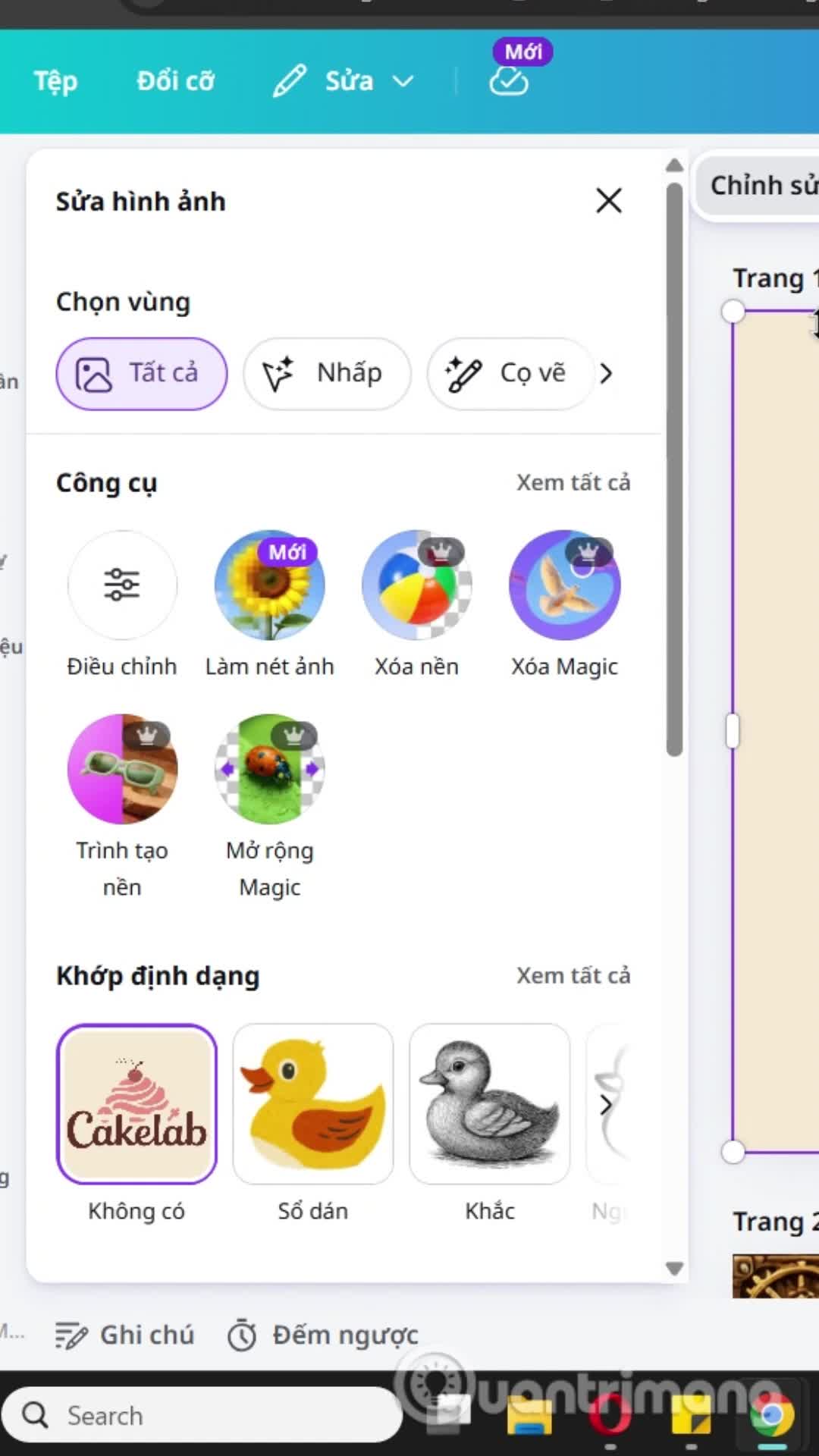 Tách chữ trong thiết kế trên Canva AI