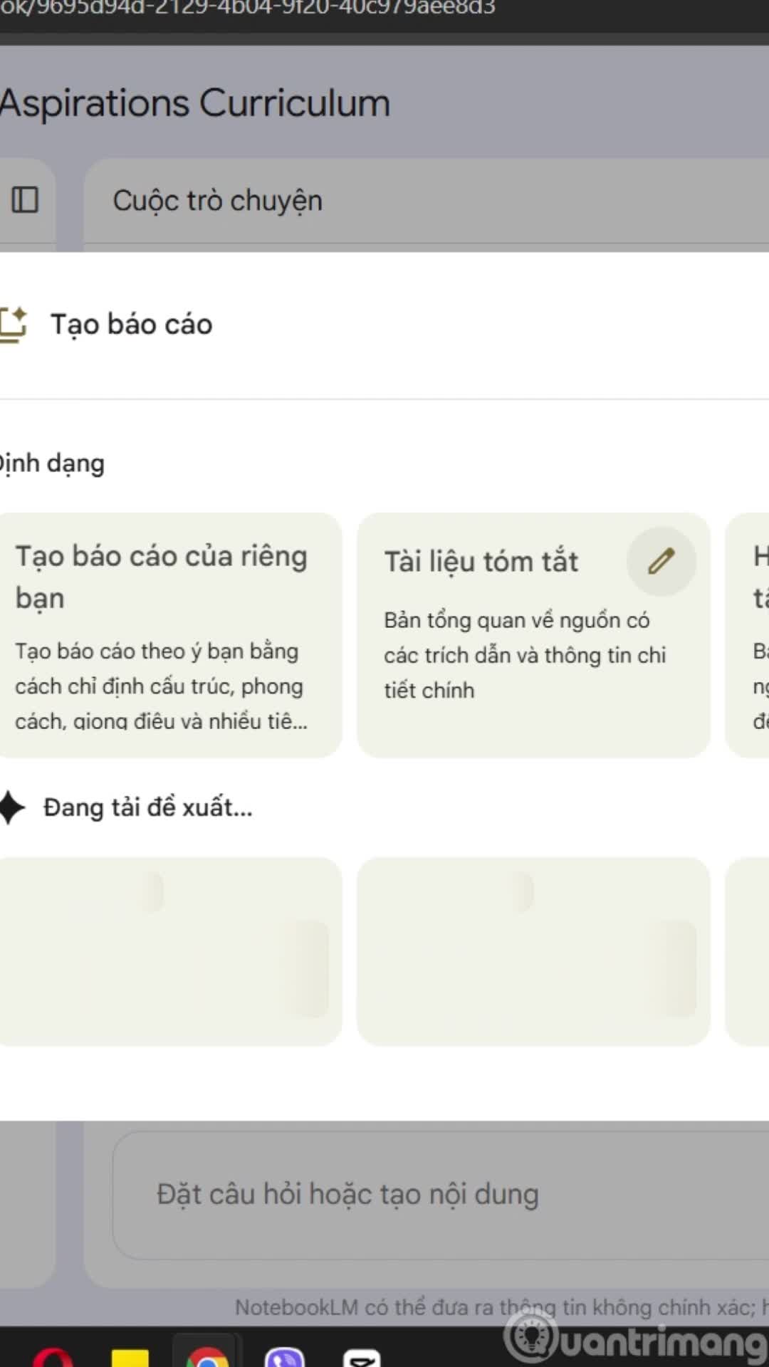 Tạo kế hoạch bài giảng trên NotebookLM