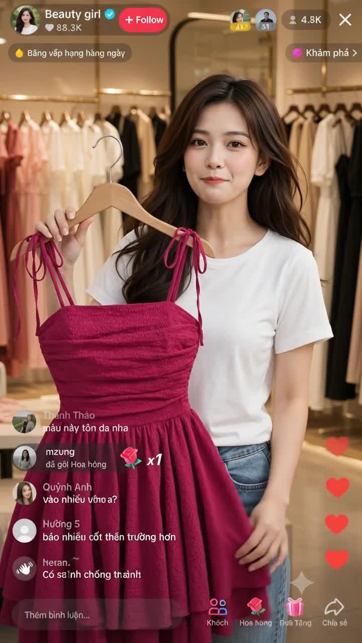 Tạo video livestream bán sản phẩm 