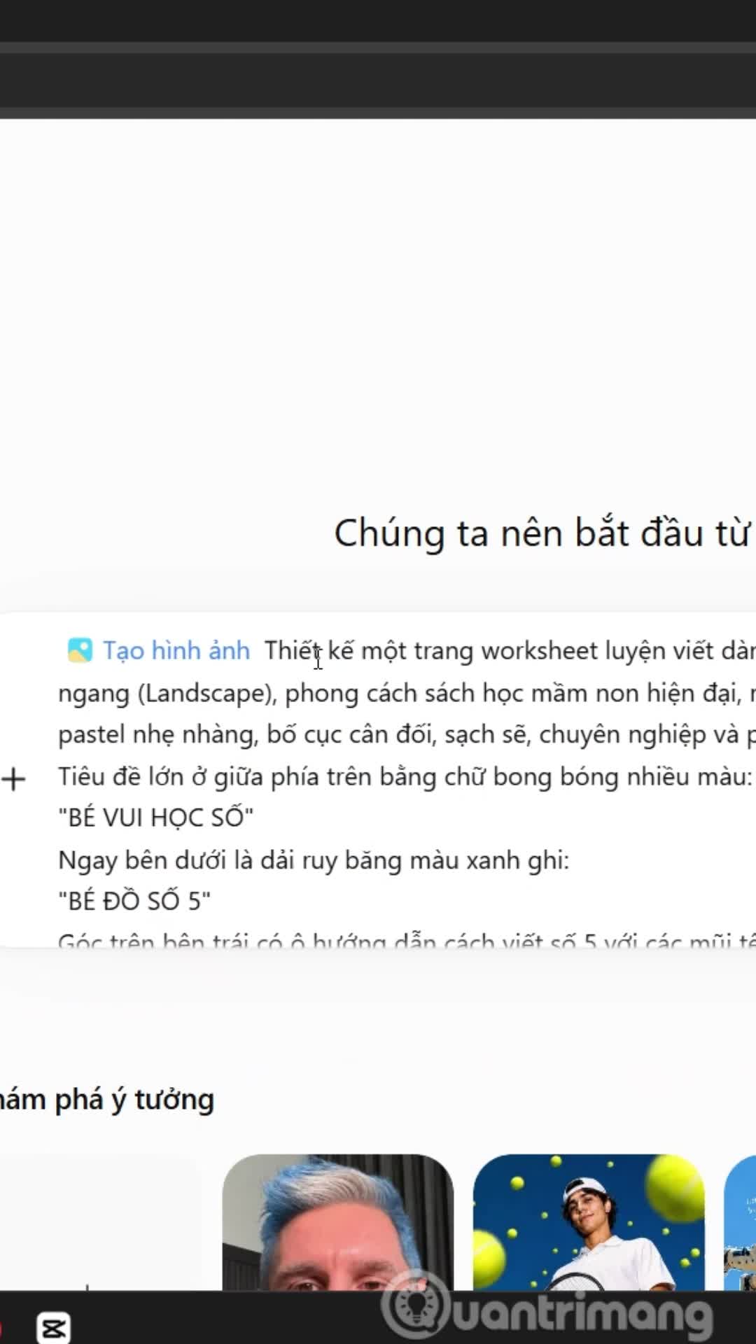 Tạo phiếu tập tô số cho trẻ