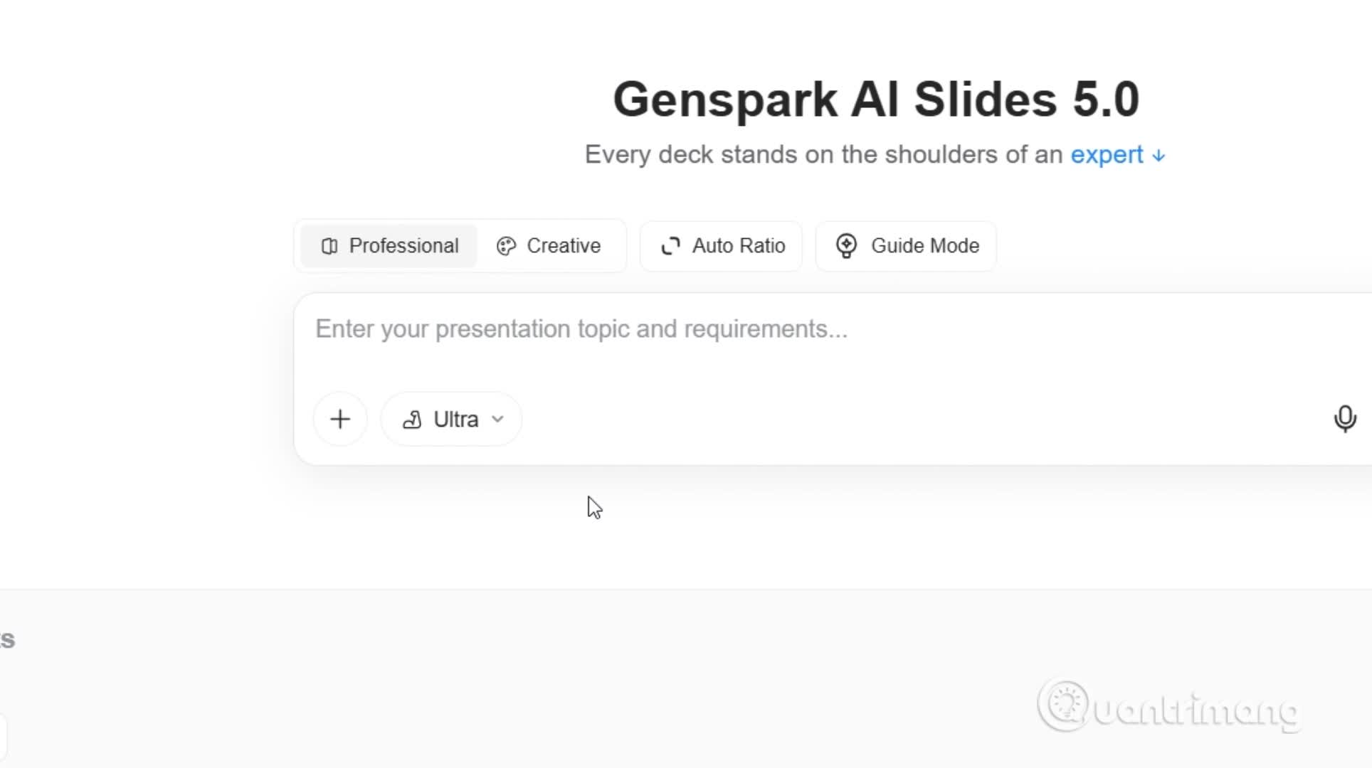 Tạo slide Genspark AI