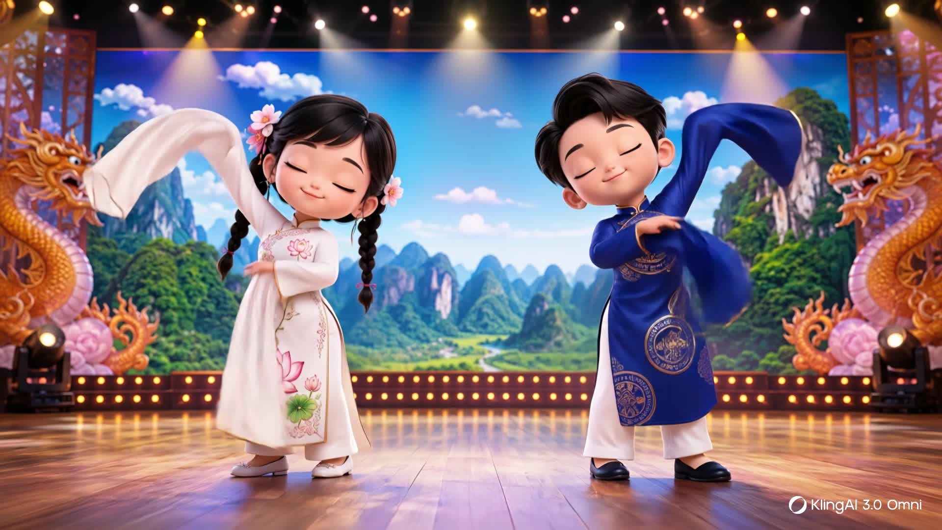 Video hai em bé nhảy theo điệu nhạc