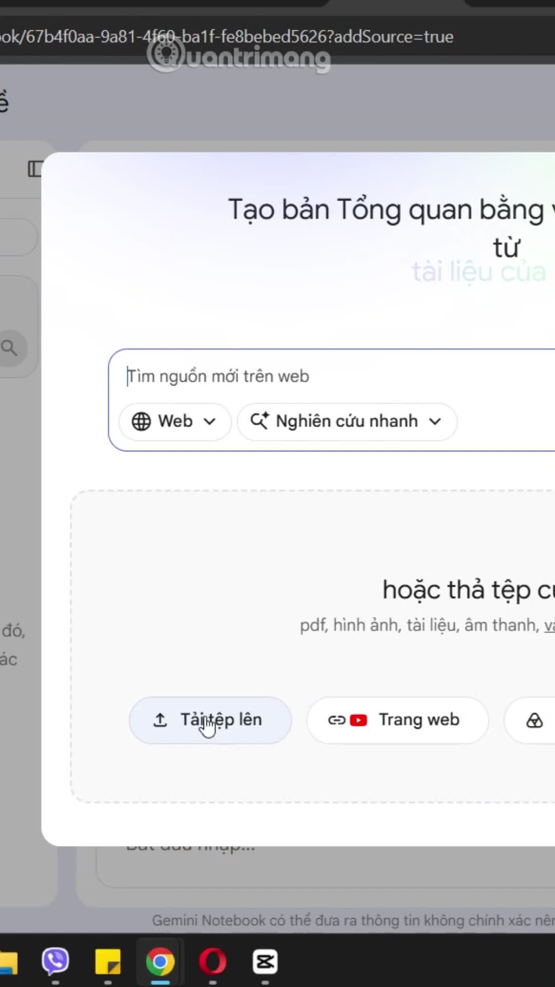 Tạo bài reading từ NotebookLM