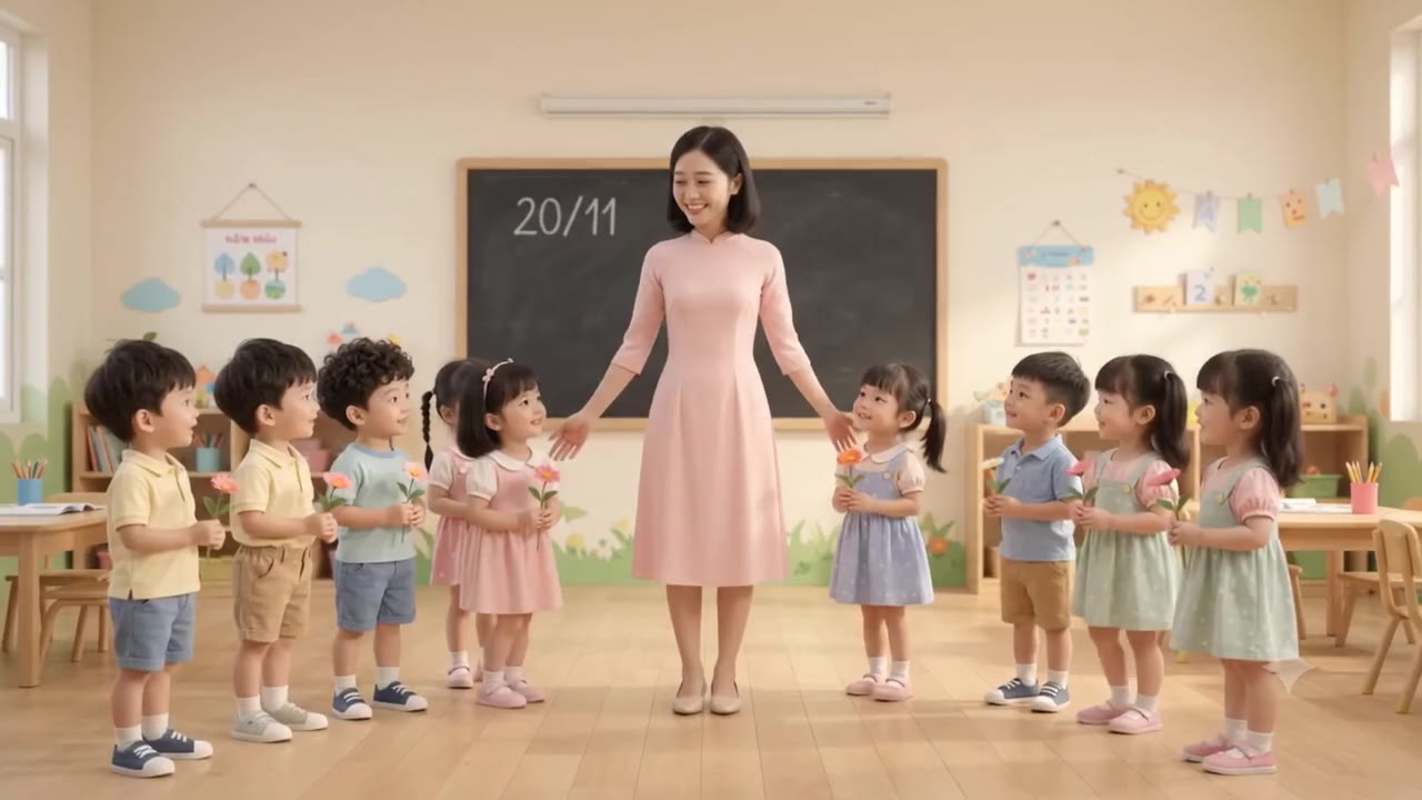 Video chào mừng ngày 20/11 cấp mẫu giáo