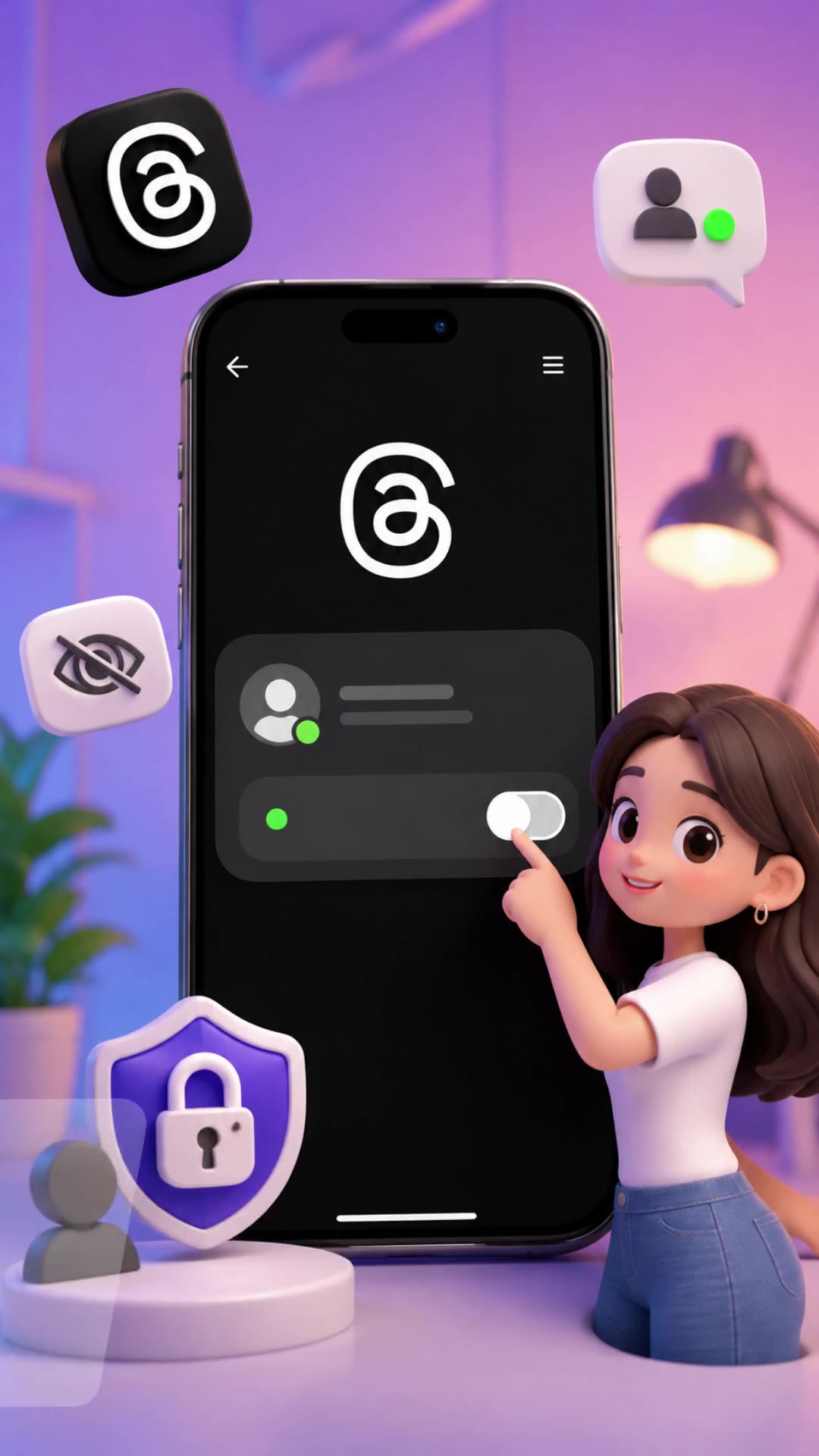 Hướng dẫn tắt trạng thái online tài khoản Threads
